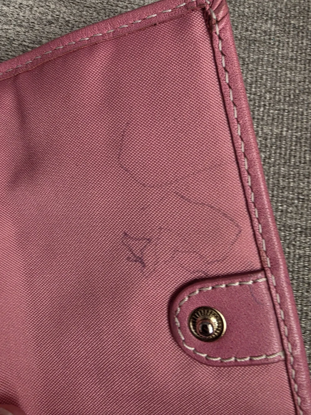 Fossil Pink Signature Logo Wristlet Wallet